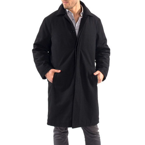 Alpine Swiss Zach Men's Wool Blend Overcoat – Knee-Length Trench